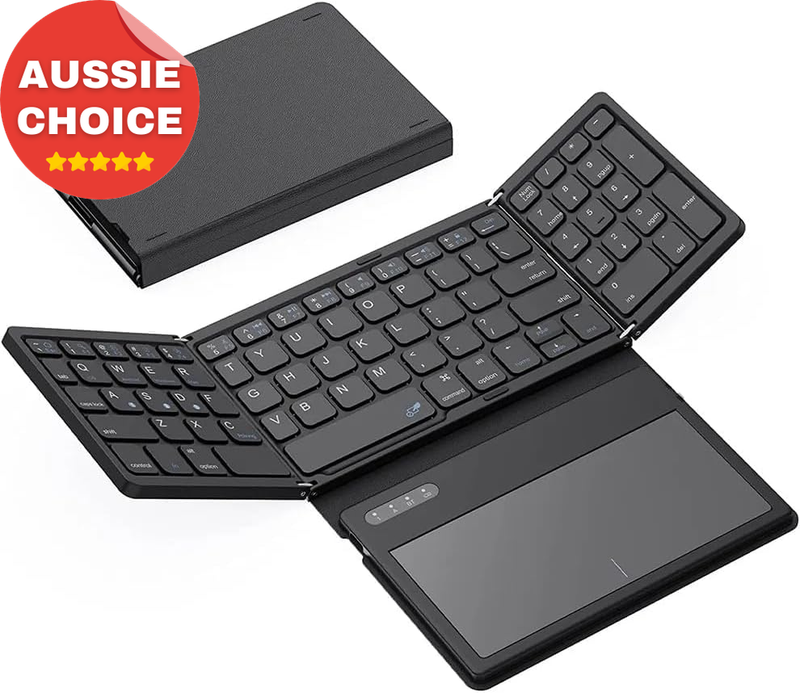Foldable Wireless Bluetooth Keyboard Rechargeable Portable Touchpad Numeric Keyp