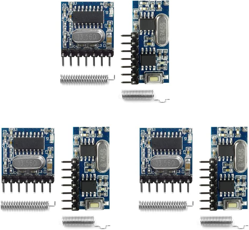 3 Sets of 433Mhz RF Transmitter and Receiver Module Wireless 4 Channel Output Li