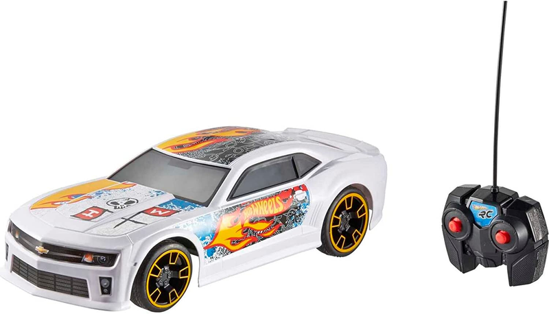 Hot Wheels RC White Zl1 Camaro, Full-Function Remote-Control Toy Car
