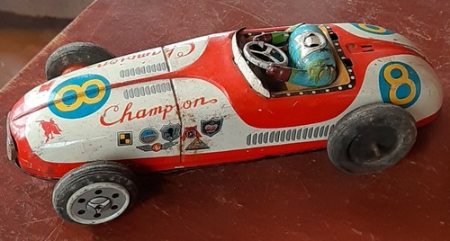Vintage 1950-60's ATC Asahi Japan Tin Friction Champion 8 Vintage 1950-60's ATC Asahi Japan Tin Friction Champion 8