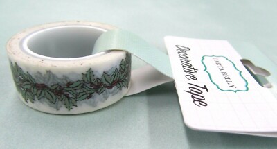 Carta Bella Holly Berry Decorative Christmas Tape Scrapbooking 15 ft roll