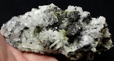 269g Natuaral 4.5'' QUARTZ with SPHALERITE from Santa Eulalia, Chihuahua, Mexico