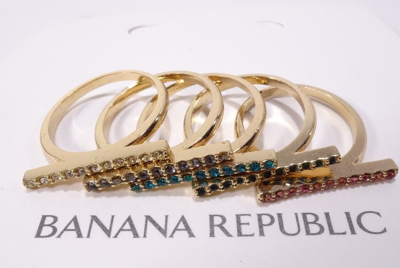Banana Republic スタッキング リング Banana Republic Women's Brilliant Crystal Bar Stackable Ring