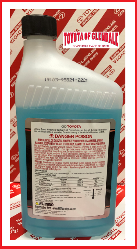 GENUINE TOYOTA WINDSHIELD WASHER FLUID CONCENTRATE OEM (FAST SHIP) 00475-00WWF