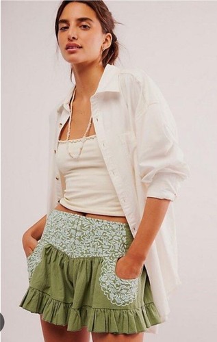 Шорты Free People FP One Mexico City с вышитыми оборками XS