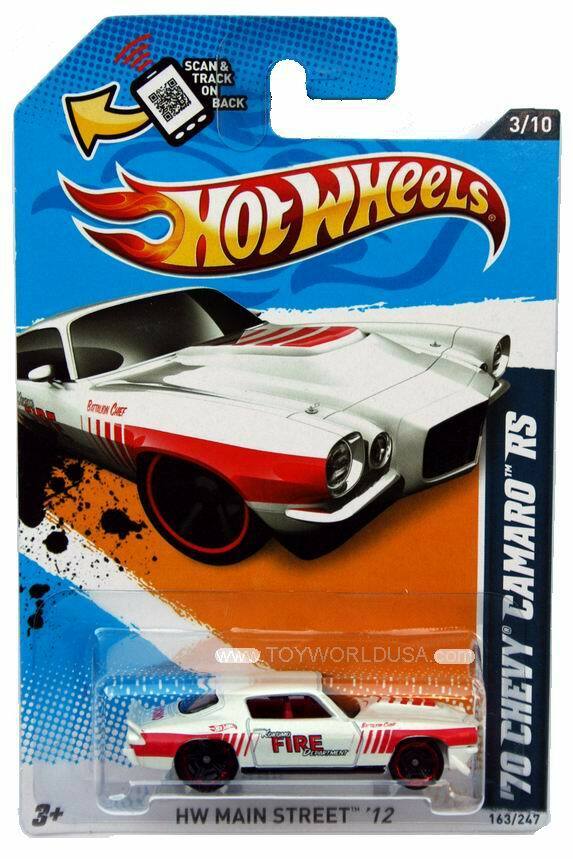 2012 Hot Wheels #163 HW Main Street '70 Chevy Camaro RS | eBay