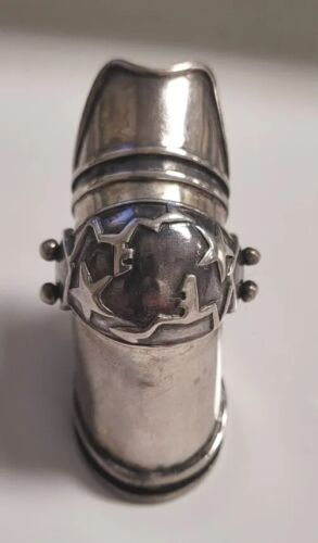 Sterling Silver Ring Finger Armor Stars Unusual Marked Sterling Silver Ring Finger Armor Stars Unusual Marked