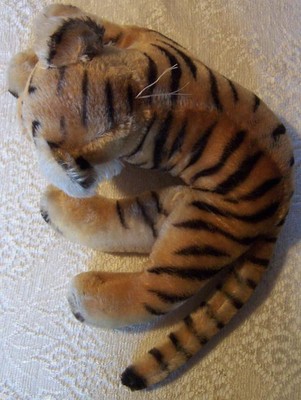 Vintage 1950s STEIFF Stuffed MOHAIR Plush TIGER Germany MUSICAL 20