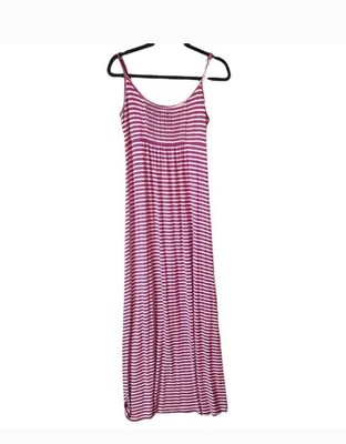 Calvin Klein Rayon Tank Dress 4 Striped Magenta White maxi