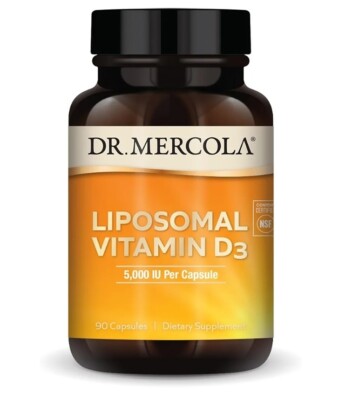 Dr. Mercola, Liposomal Vitamin D3 Dietary Supplement, 5,000 IU, 90 Servings (90