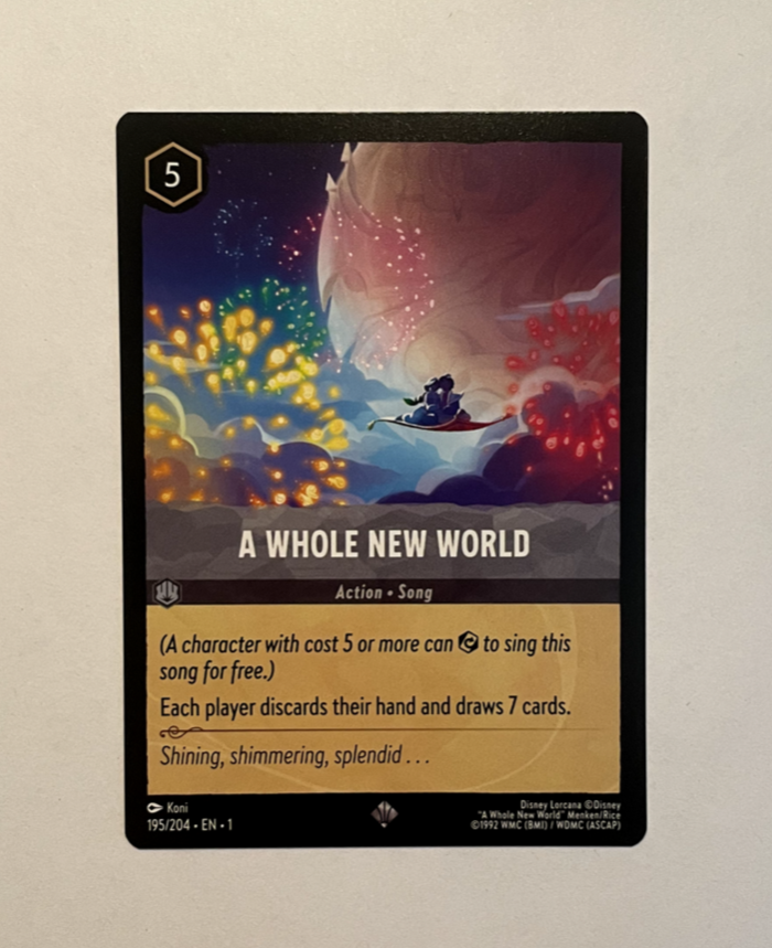 A Whole New World 195/204 – Disney Lorcana Card Details +