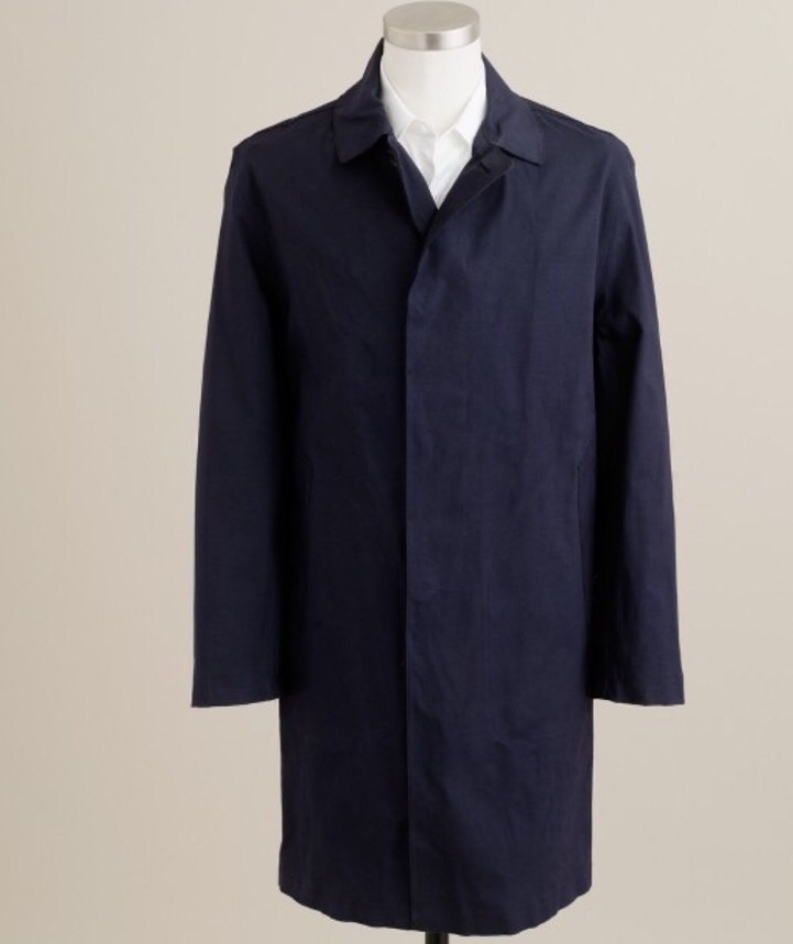 JCREW Mackintosh Dunkeld coat navy Rain Trench Jacket 06909