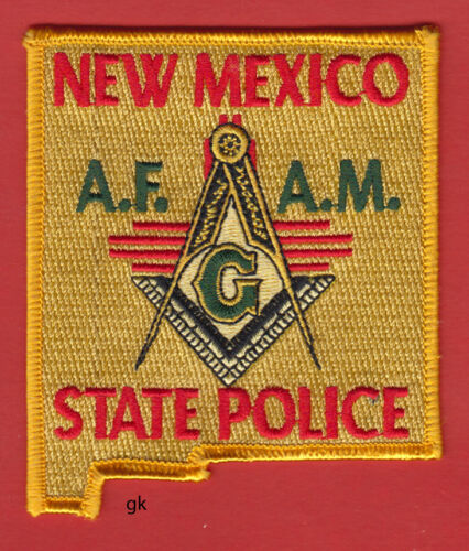 NEW MEXICO STATE POLICE MASON MASONIC SHOULDER PATCH  