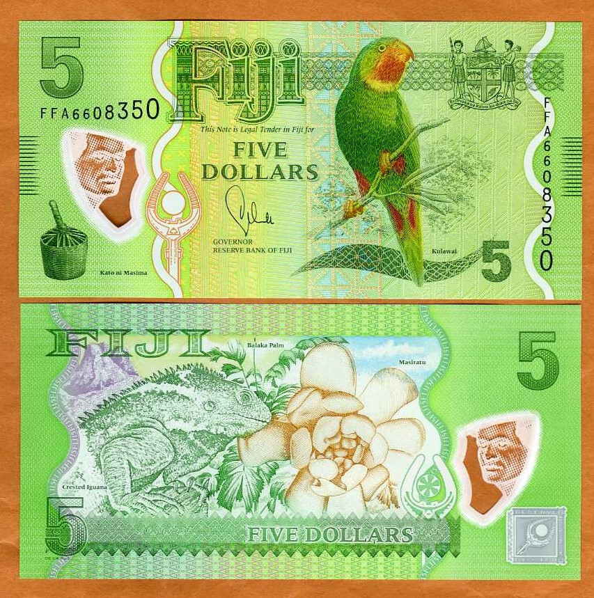 FIJI, $5, ND (2013) , P-115a, UNC, Polymer