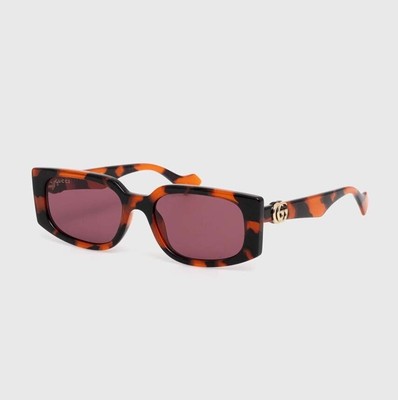 Pre-owned Gucci Gg1534s-006 Orange Sunglasses In Purple