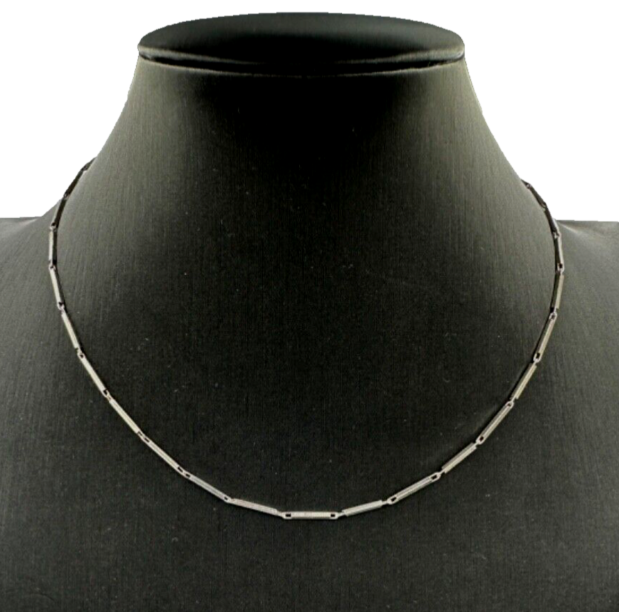 Semi-Rigid Necklace With Segments In 800 SILVER Vintage 50s Made In Italy