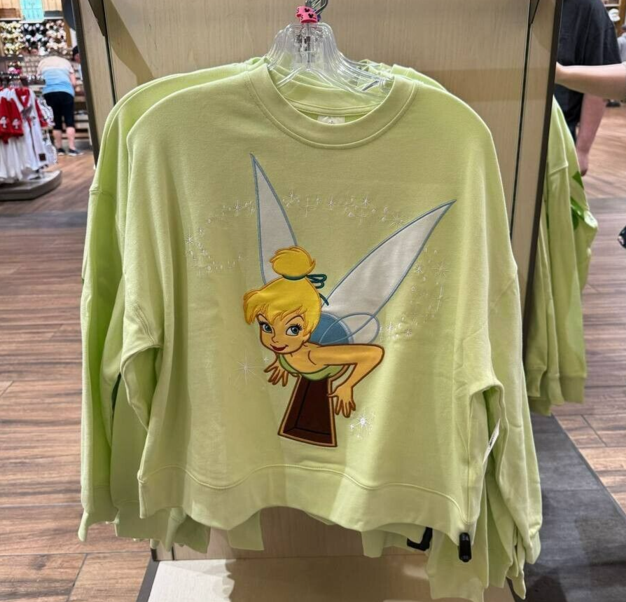 2025 Disney World Parks Tinker Bell Green Sweatshirt