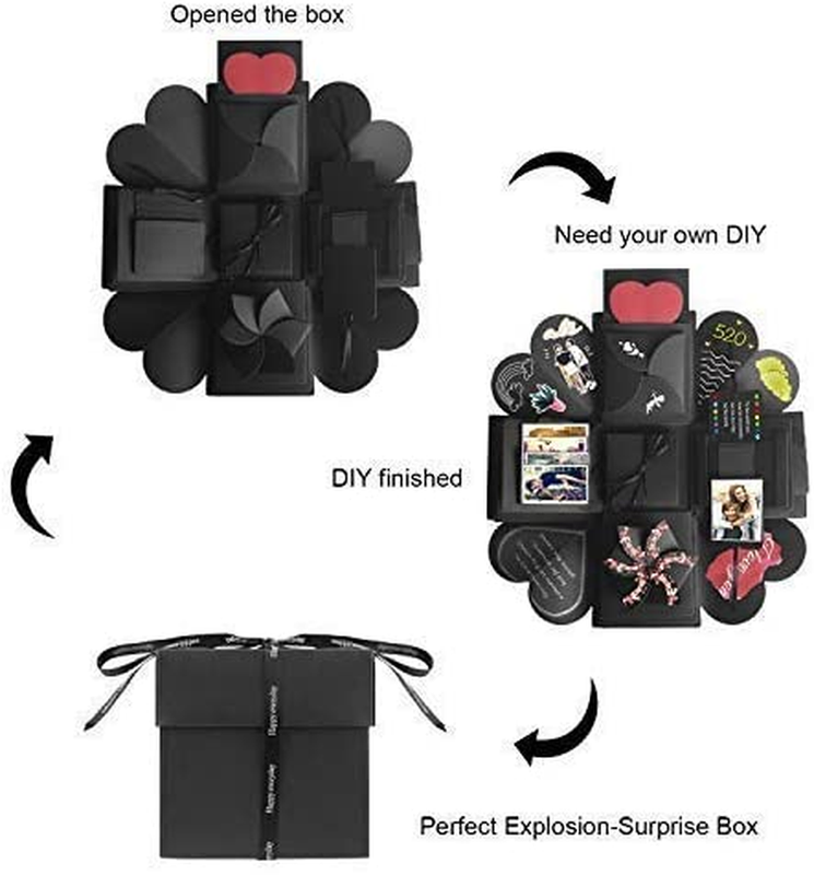 Wanateber Explosion Box DIY Gift - Love Memory, Scrapbook, Photo Box for Birthda