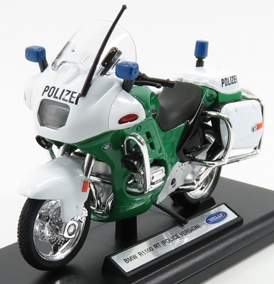 WELLY WE12151G-12150PW SCALA 1/18 BMW R1100 RT POLIZEI 2001 GREEN WHITE MODEL