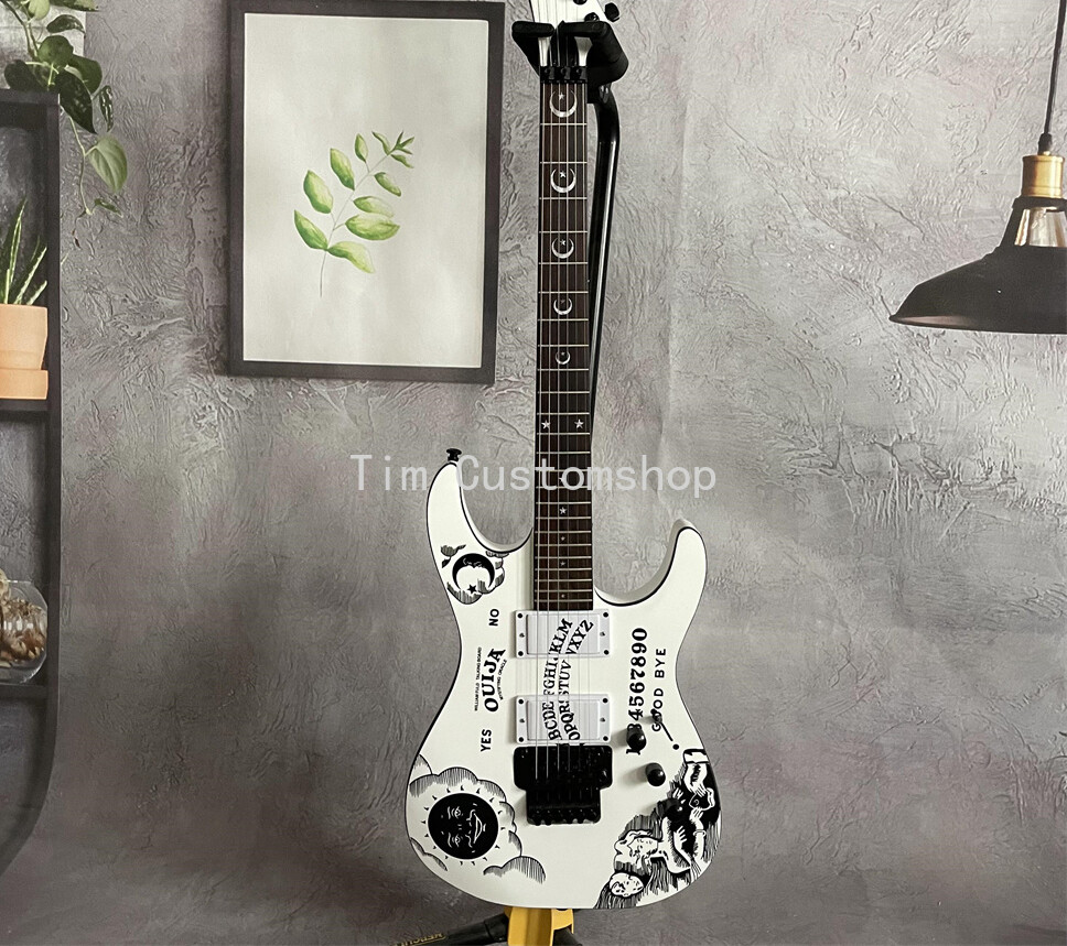 ギター humm Kirk Hammett Ouija Electric Guitar White KH-2 FR Bridge