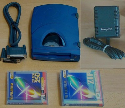 ZIP Drive Laufwerk Z250P2 250mb 100MB Iomega extern Parallel-Port Druckerport