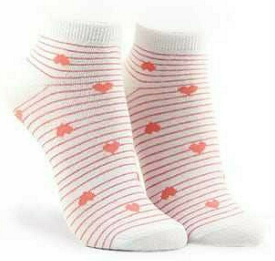 - Pink Valentine Hearts And Stripes - Novelty Cute Print - New