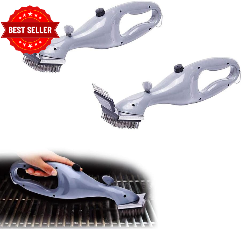 2 Pack BBQ Grill Steam Cleaning Brush Stainless Steel