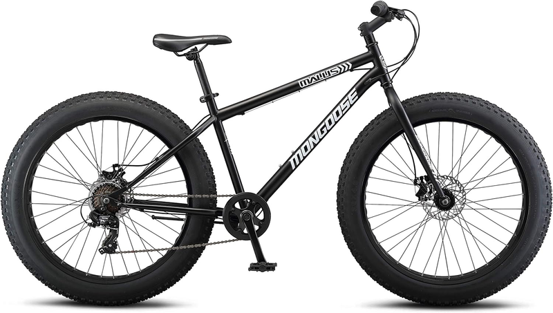 Malus Mens and Women Fat Tire Mountain Bike, 26-Inch Bicycle Wheels, 4-Inch Wide