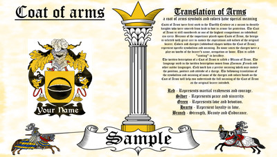 Calara-Calry COAT OF ARMS HERALDRY BLAZONRY PRINT