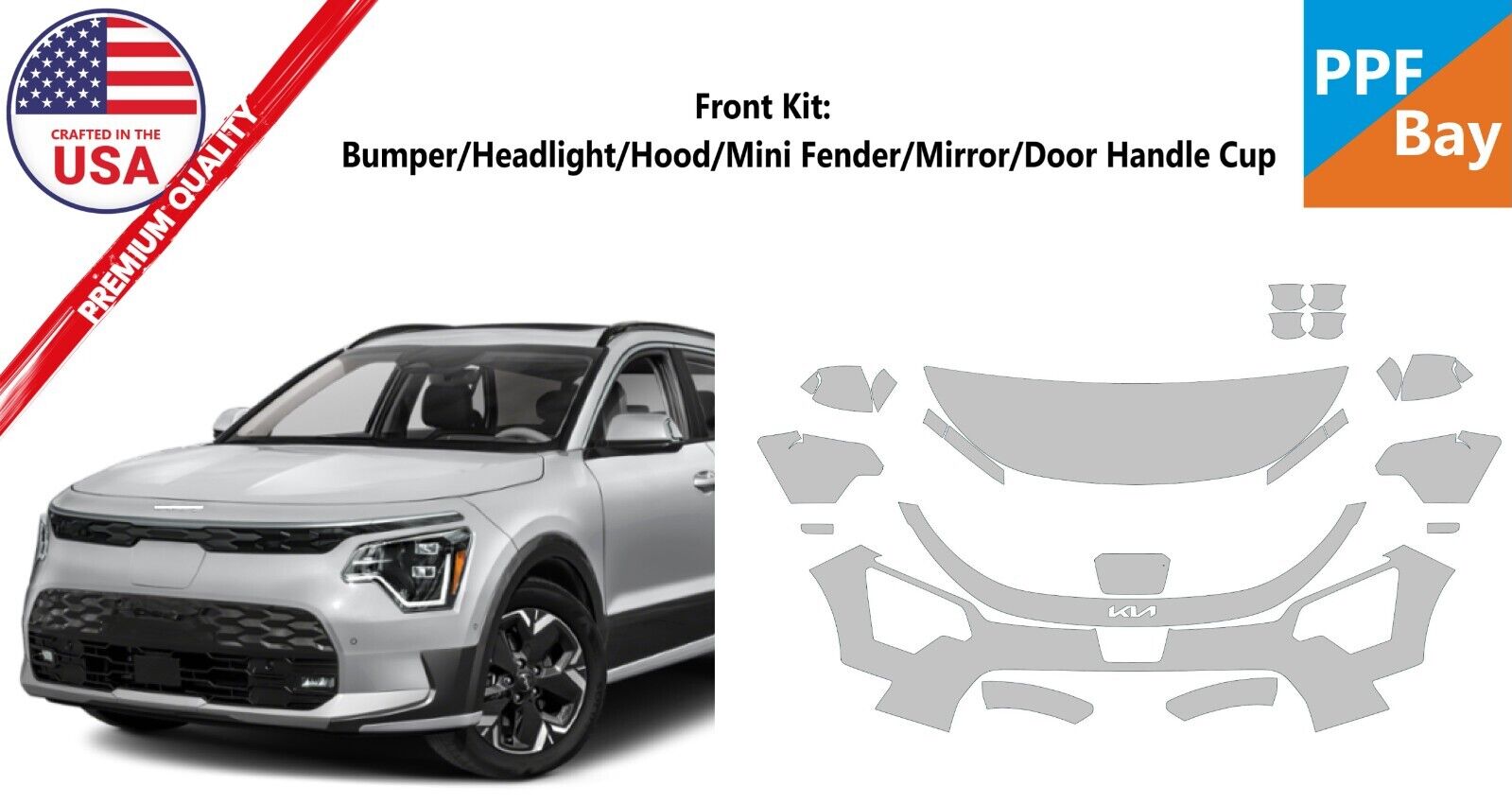 Partial Hood Fender & Mirror Kit | KIA NIRO 2021 Partial Hood Fender & Mirror Kit | KIA NIRO 2021