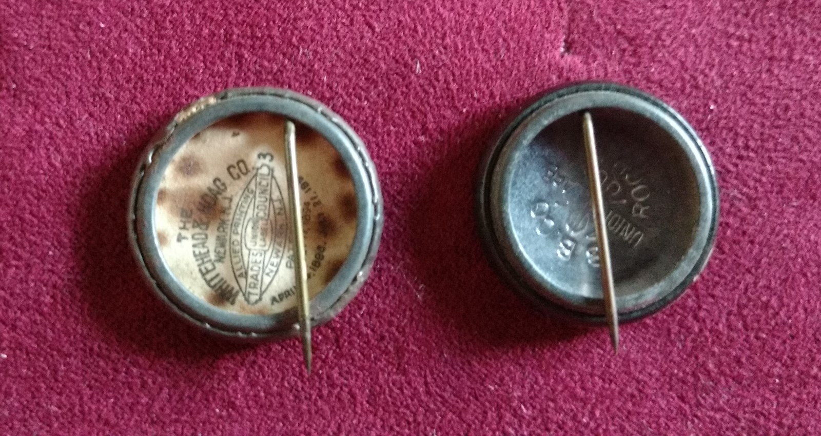 Newspaper Magnates/Politicians Campaign Pin Lot W R Hearst & F E Gannett