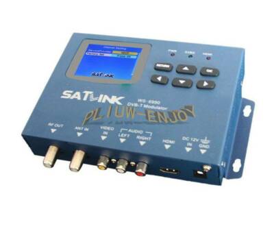 NEW SATLINK WS-6990 1 Route DVB-T Modulator COFDM modulation H.264