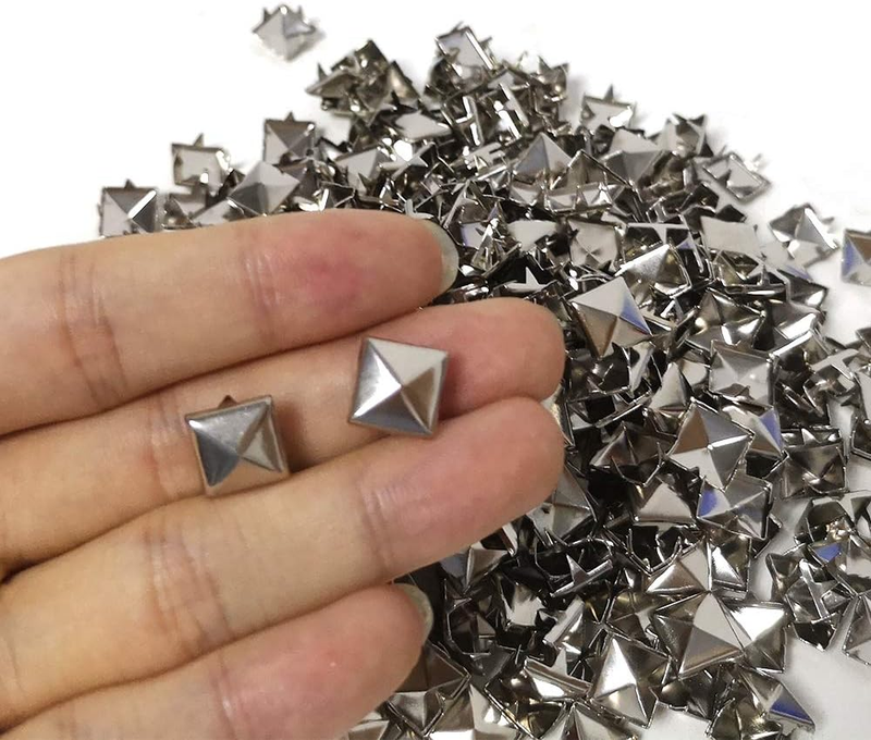 400 Pieces 10 mm Four-Jaw Square Rivets Leather Clothing Shoes Rivet Handicraft
