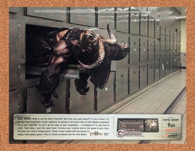 EverQuest II 2 PC Original 2005 Ad Authentic ZBoard Keyboard Video Game Promo
