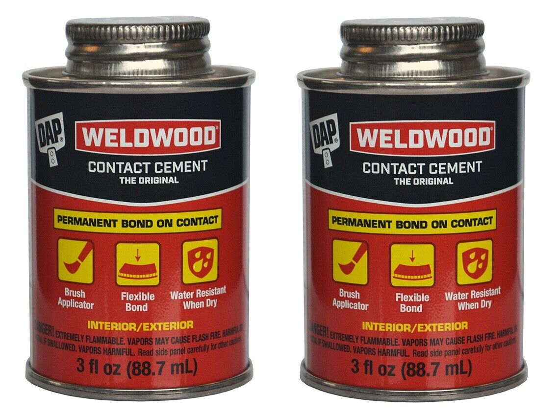 2 DAP Weldwood Rubber Contact Cement Glue Water Resistant High...