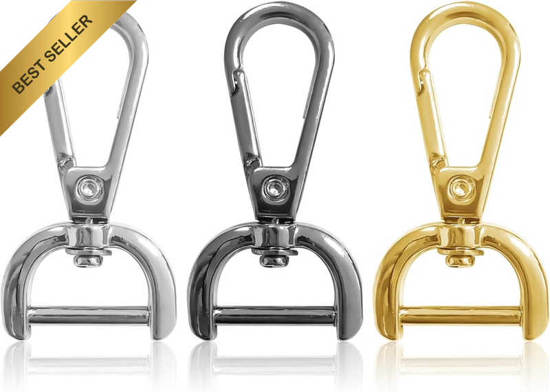 Replacement Detachable D-Rings, 3 Pcs Detachable Snap Hook Swivel Clasps for Bac
