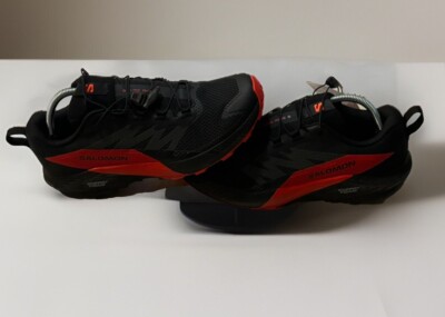 Salomon Men s Sense Ride 5 Black/Fiery Red/Black Size 10 NEW with Tag!