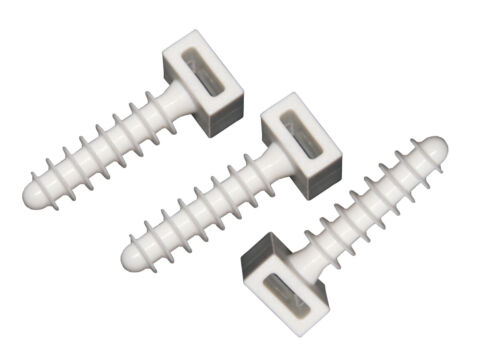 Masonry Cable Tie Base, Knock In Wall Plug, White (up to 9mm Cable Tie) UK made!