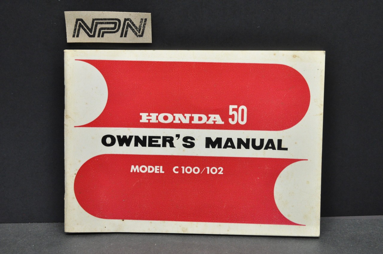 Vintage NOS 1962-69 Honda C100 CA100 Cub C102 CA102 Super Cub Owners Manual