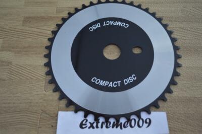 Compact Disc CD ChainRing 44t Silver Black BMX Cruiser Road 