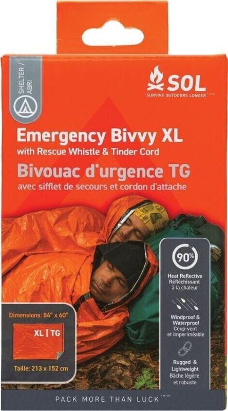 Survive Outdoors Longer- Emergency Bivvy XL with Rescue Whistle
