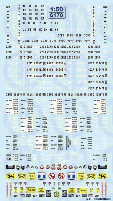 6170 - Decals Container-Beschriftungen Â»AllgemeinÂ« 1:50