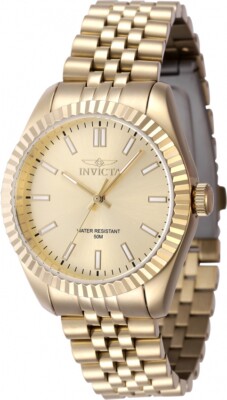 Женские часы Invicta Specialty с золотым кварцевым циферблатом 47507