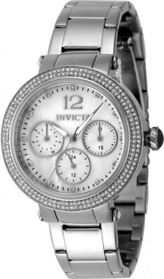 Женские часы Invicta Bolt с кварцевым кристаллом и серебряным циферблатом 48114