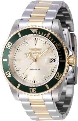 Мужские часы Invicta Pro Diver Date с автоматическим циферблатом цвета шампанского 47395