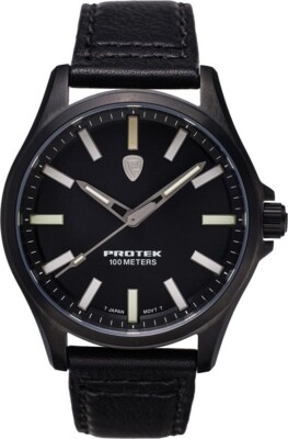 ProTek Field Watch 3002 Series Titanium Case w/ IP Black Plating 3-Hand Movement