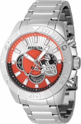 Мужские кварцевые часы Invicta Nfl Cleveland Browns с хронографом GMT 47951