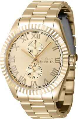 Мужские часы Invicta Specialty GMT с золотым кварцевым циферблатом 47431