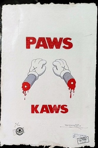 KAWS EXCLUSIVE realmadHECTIC フライヤー チラシ KAWS × realmadHECTIC 限定品 ビンテージ フライヤー チラシ
