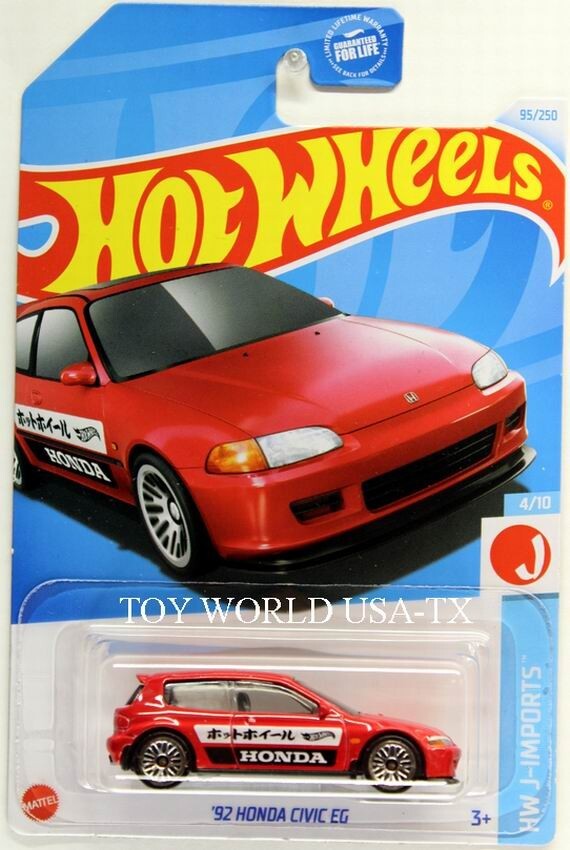 2024 Hot Wheels #95 HW J-Imports '92 Honda Civic EG Red | eBay